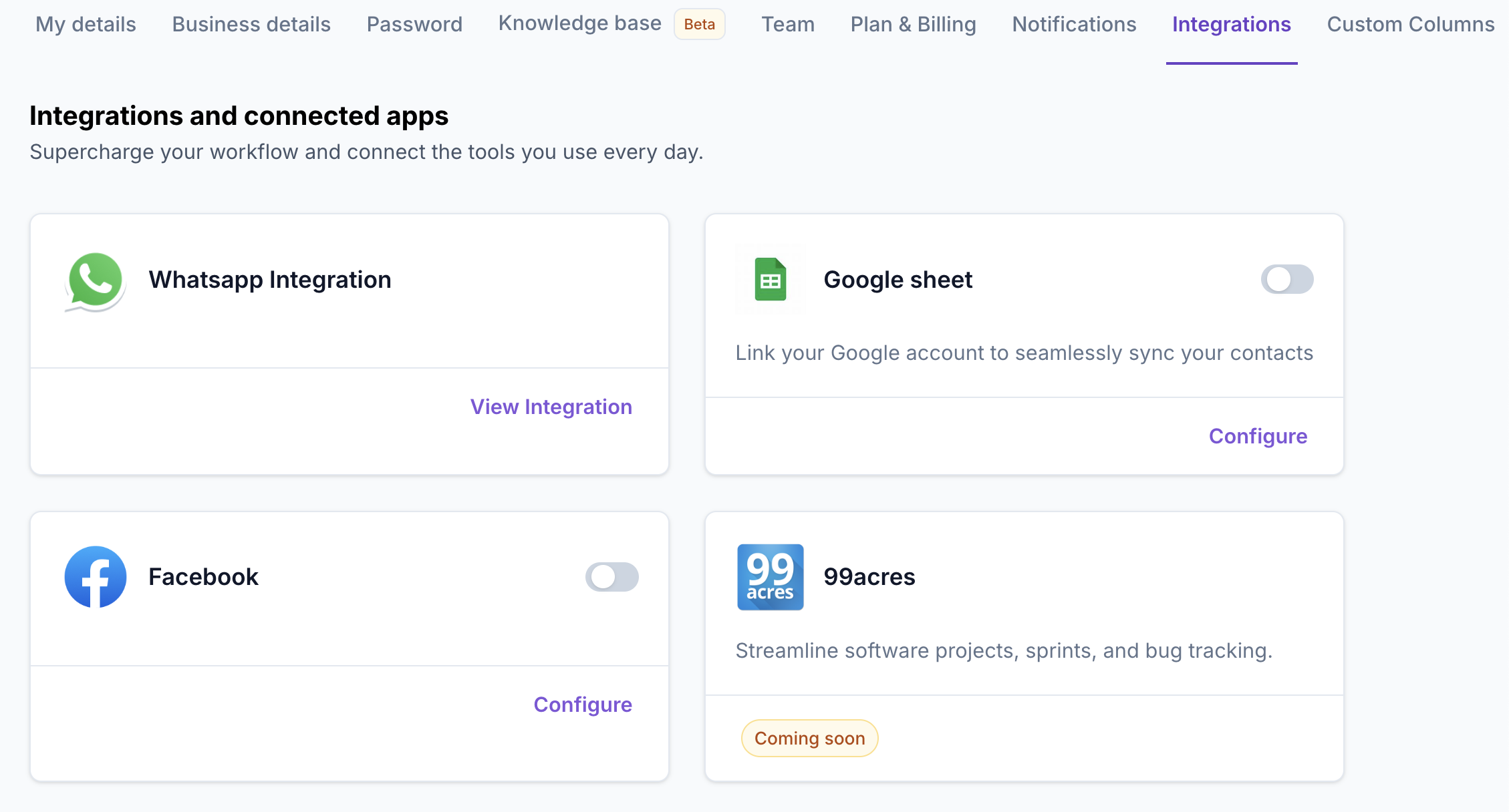 Google Sheets Integration